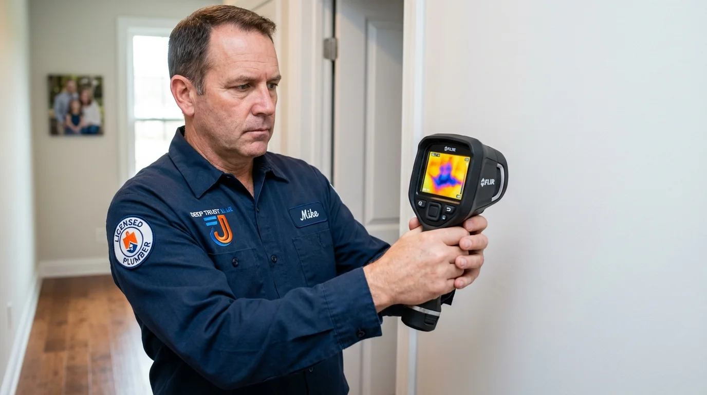 Thermal imaging leak detection by Johns Plumbing LLC in Louisburg